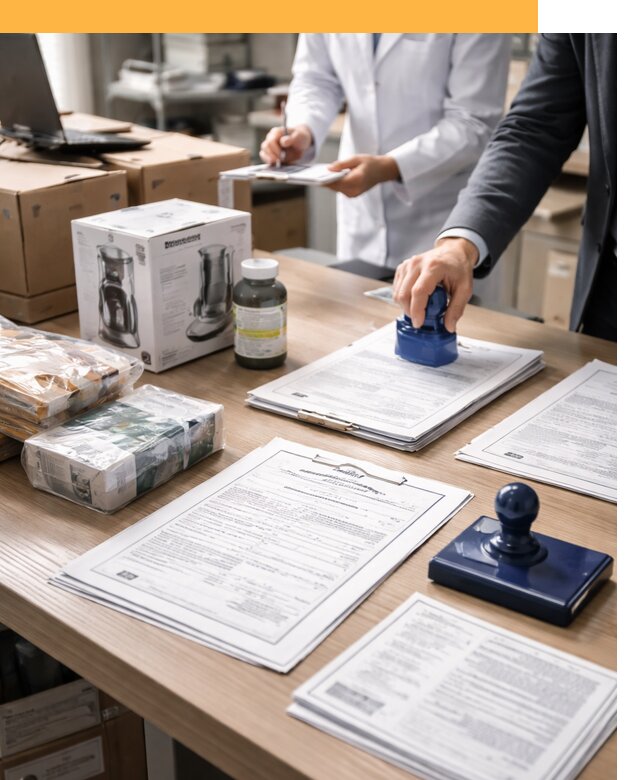 Сертификация импортных товаров от 12157 с таможенным сопровождением